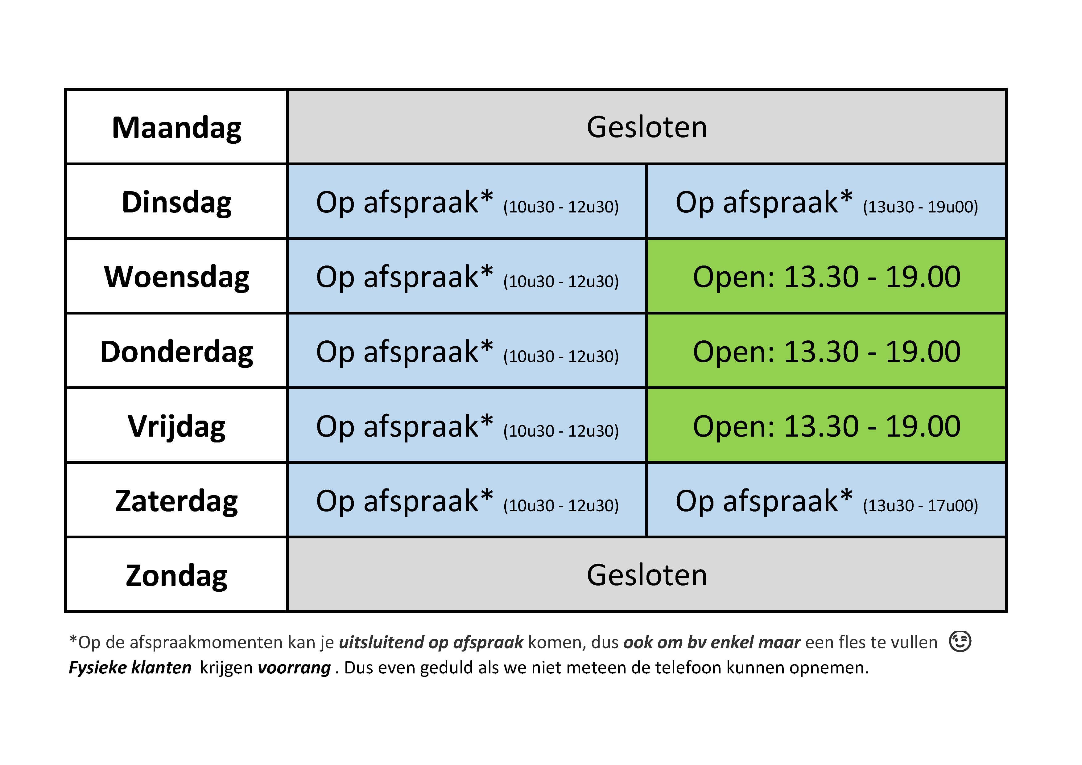 Openingsuren B&D