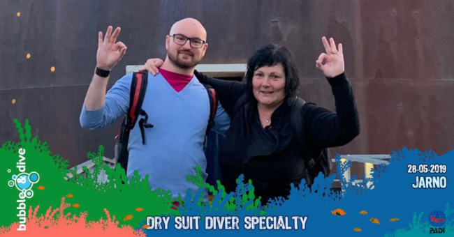 Proficiat Jarno met het behalen van je PADI Dry Suit diver brevet!